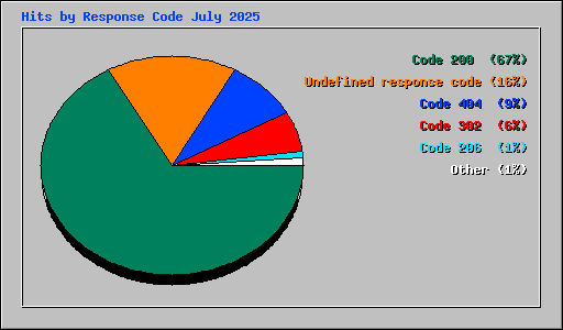 Hits by Response Code July 2025